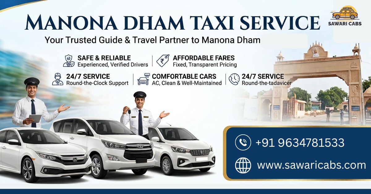Manona Dham to Udaipur Taxi Service